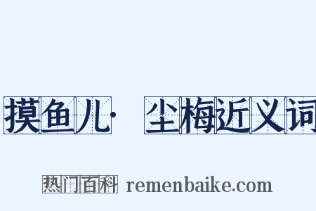 摸鱼儿·尘梅近义词是什么意思的图片